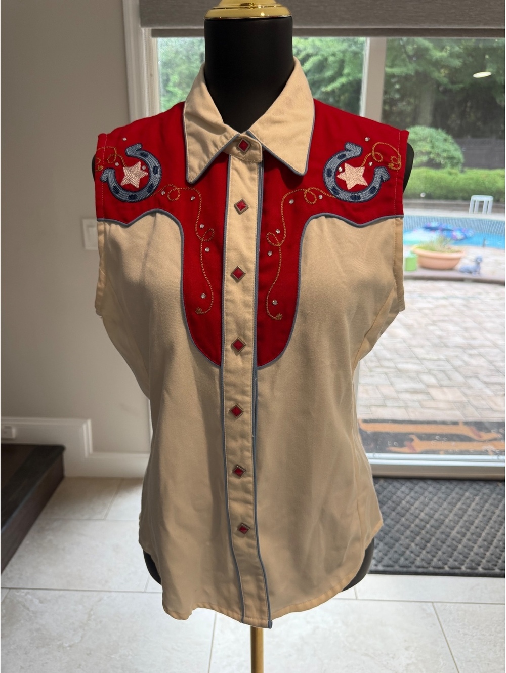 Vintage Scully Women's Rodeo Queen Western Cowgirl Shirt/Vest M